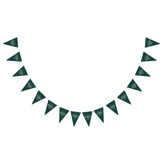Bannière À Fanions Emerald Green Wedding Party (Tout)
