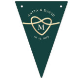 Bannière À Fanions Emerald Green Wedding Party (Deuxième drapeau)