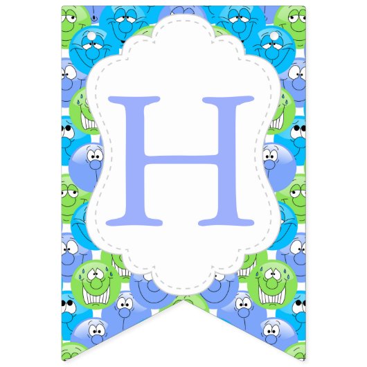 Bannière À Fanions Emoji 😀 Happy Silly Pastel Face 2 (Deuxième drapeau)