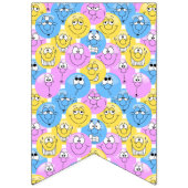 Bannière À Fanions Emoji 😊 Happy Silly Pastel Visages (Premier drapeau)