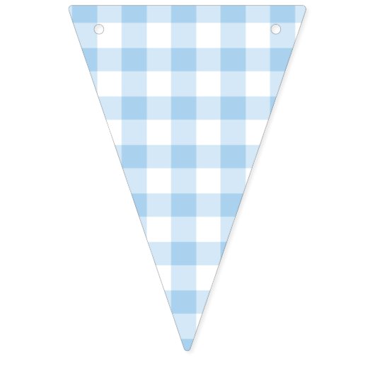Bannière À Fanions En vichy classique Bleu bébé (Premier drapeau)