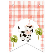 Bannière À Fanions Enfant garçon d'animaux de ferme rouges (Premier drapeau)