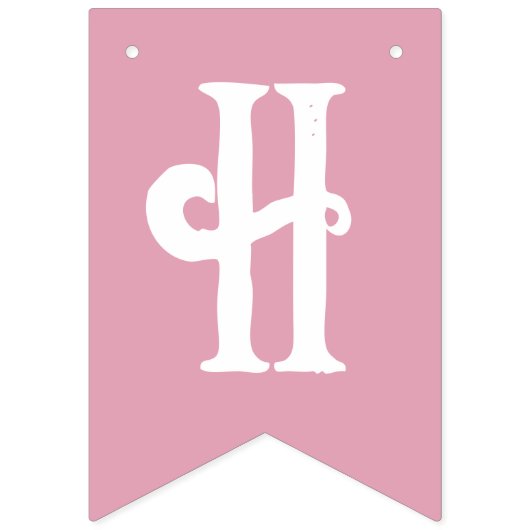 Bannière À Fanions Enfants Beurre rose mou Anniversaire (Deuxième drapeau)