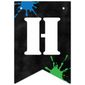 Bannière À Fanions Enfants de Paintball Joyeux anniversaire (Deuxième drapeau)