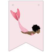 Bannière À Fanions Enfants mignonne Sirène Filles de mer Anniversaire (Premier drapeau)