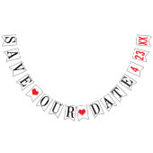 BANNIÈRE À FANIONS ENREGISTRER NOTRE DATE : MARIAGE PERSONNALISÉ DATE (Tout)