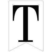 Bannière À Fanions ENTRER LE NOYAU : DATE PERSONNALISÉE Mariage noir  (Premier drapeau)