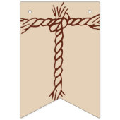 Bannière À Fanions ENTRER LE NOYAU : DATE PERSONNALISÉE Mariage rusti (Premier drapeau)