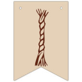 Bannière À Fanions ENTRER LE NOYAU : DATE PERSONNALISÉE Mariage rusti (Troisième drapeau)