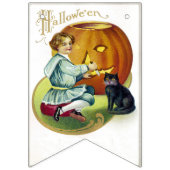 Bannière À Fanions Ephémère d'Halloween vintage (Premier drapeau)