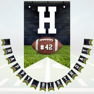 Bannière À Fanions Équipe américaine de football - Joyeux anniversair