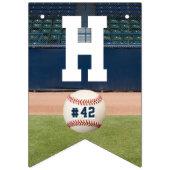 Bannière À Fanions Équipe de base-ball Numéro Sports Joyeux anniversa (Deuxième drapeau)