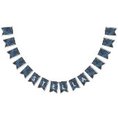 Bannière À Fanions Espace Party Galaxy Personnalisé Bleu (Tout)