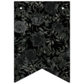 Bannière À Fanions Étamine gothique de mariage de rose de blanc et de (Premier drapeau)