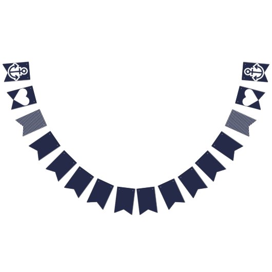 Bannière À Fanions Étamine nautique d'Ancre de marine (Tout)