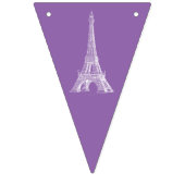 Bannière À Fanions Étamine turquoise rose pourpre d'Eiffel de joyeux (Premier drapeau)