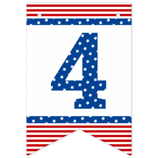 Bannière À Fanions Étoile Rouge Blanc Bleu Bleu Toute célébration (treizième drapeau)