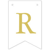 Bannière À Fanions Étoiles et bandes | Noir blanc | Diplômé (Troisième drapeau)