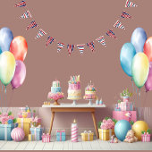 Bannière À Fanions Étoiles et rayures 4 Juillet Rouge Blanc Bleu Anni