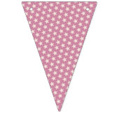 Bannière À Fanions Étoiles motif blanc transparent + votre arrière -  (Troisième drapeau)