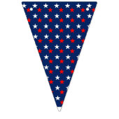 Bannière À Fanions Étoiles rouges blanches et bleues (Deuxième drapeau)