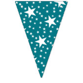 Bannière À Fanions Étoiles sans couture motif blanc + votre backgr. & (Deuxième drapeau)