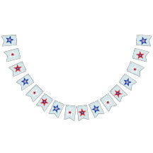 Étoiles tricolores rouge, blanc et bleu