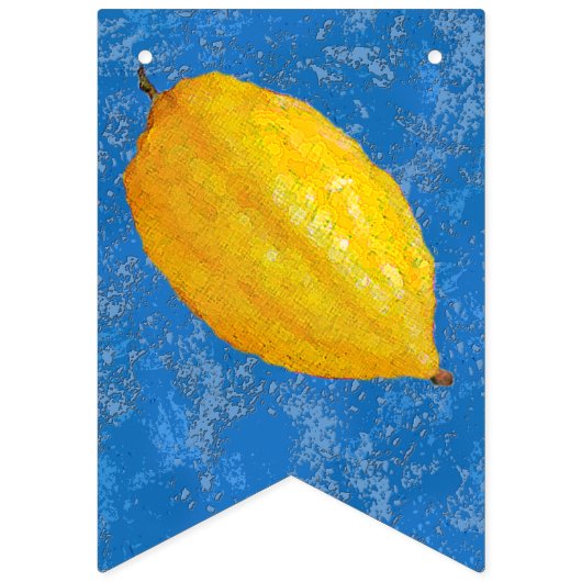 Bannière À Fanions Etrogs pour Sukkot (Deuxième drapeau)
