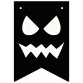 Bannière À Fanions Face de fantôme du Citrouille d'Halloween (Troisième drapeau)