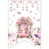 Bannière À Fanions Fairy Enchanted Forest fête d'anniversaire (Premier drapeau)