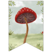 Bannière À Fanions Fairy First Birthday Forest Garden Champignons (Premier drapeau)