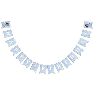 Bannière À Fanions Fairytale Winter Snow Princess Anniversaire   Afr 