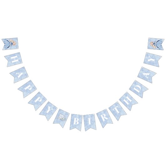 Bannière À Fanions Fairytale Winter Snow Princess Anniversaire | Blon (Tout)