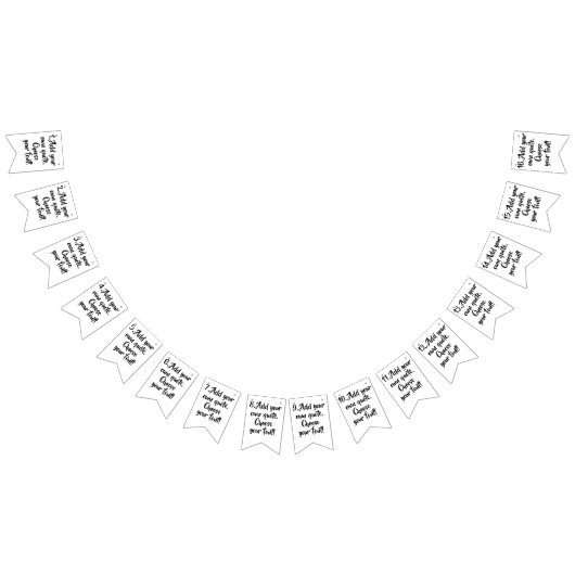 Bannière À Fanions Faites votre propre devis modèle personnalisé (Tout)