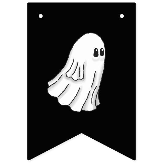 Bannière À Fanions Fantôme éffrayant (Premier drapeau)