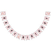 Bannière À Fanions Fantôme rose Halloween Éffrayant Un joyeux anniver (Tout)