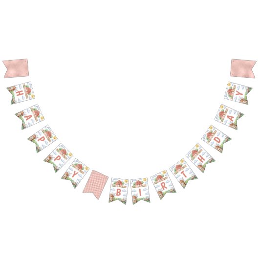 Bannière À Fanions Farm Animals 1st Birthday Banner (Tout)