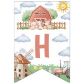 Bannière À Fanions Farm Animals 1st Birthday Banner (Deuxième drapeau)