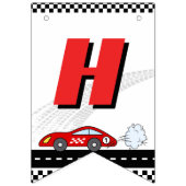 Bannière À Fanions FAST un rouge retro course thème de course automob (Deuxième drapeau)