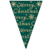 Bannière À Fanions Faux Gold Green Rouge Bleu Joyeux Noël Lettres (Premier drapeau)