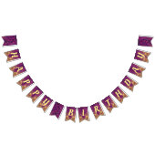 Bannière À Fanions Fée Feuille violette fête d'anniversaire (Tout)