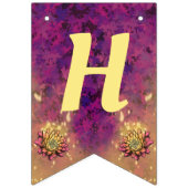 Bannière À Fanions Fée Feuille violette fête d'anniversaire (Deuxième drapeau)