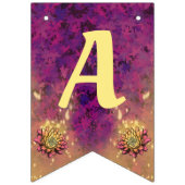 Bannière À Fanions Fée Feuille violette fête d'anniversaire (Troisième drapeau)