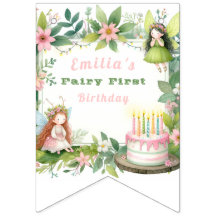 Fée Pastel Vert - Premier Anniversaire