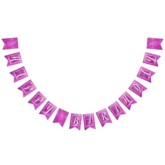 Bannière À Fanions Fée violette et rose (Tout)