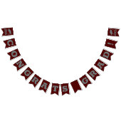 Bannière À Fanions Félicats Grad Dark Maroon et Grey (Tout)