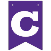 Bannière À Fanions Félicats Grand violet et blanc (Deuxième drapeau)