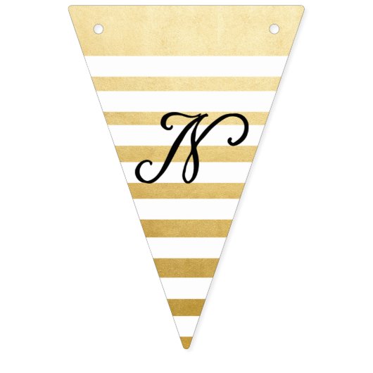 Bannière À Fanions Félicitation ! Huile d'or à lettres main française (Troisième drapeau)