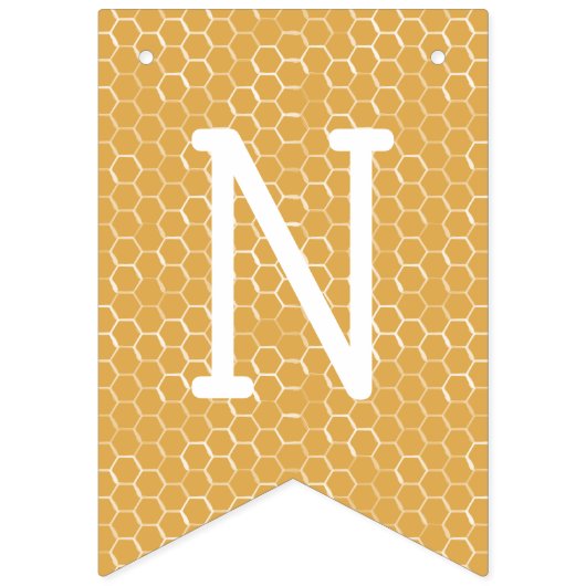 Bannière À Fanions Félicitations à Bee and Honeycomb (Troisième drapeau)