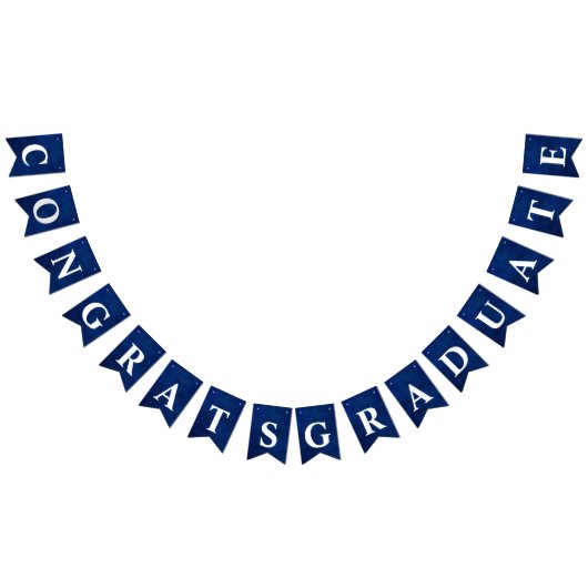 Bannière À Fanions Félicitations à la fin de l'année sur le bleu (Tout)